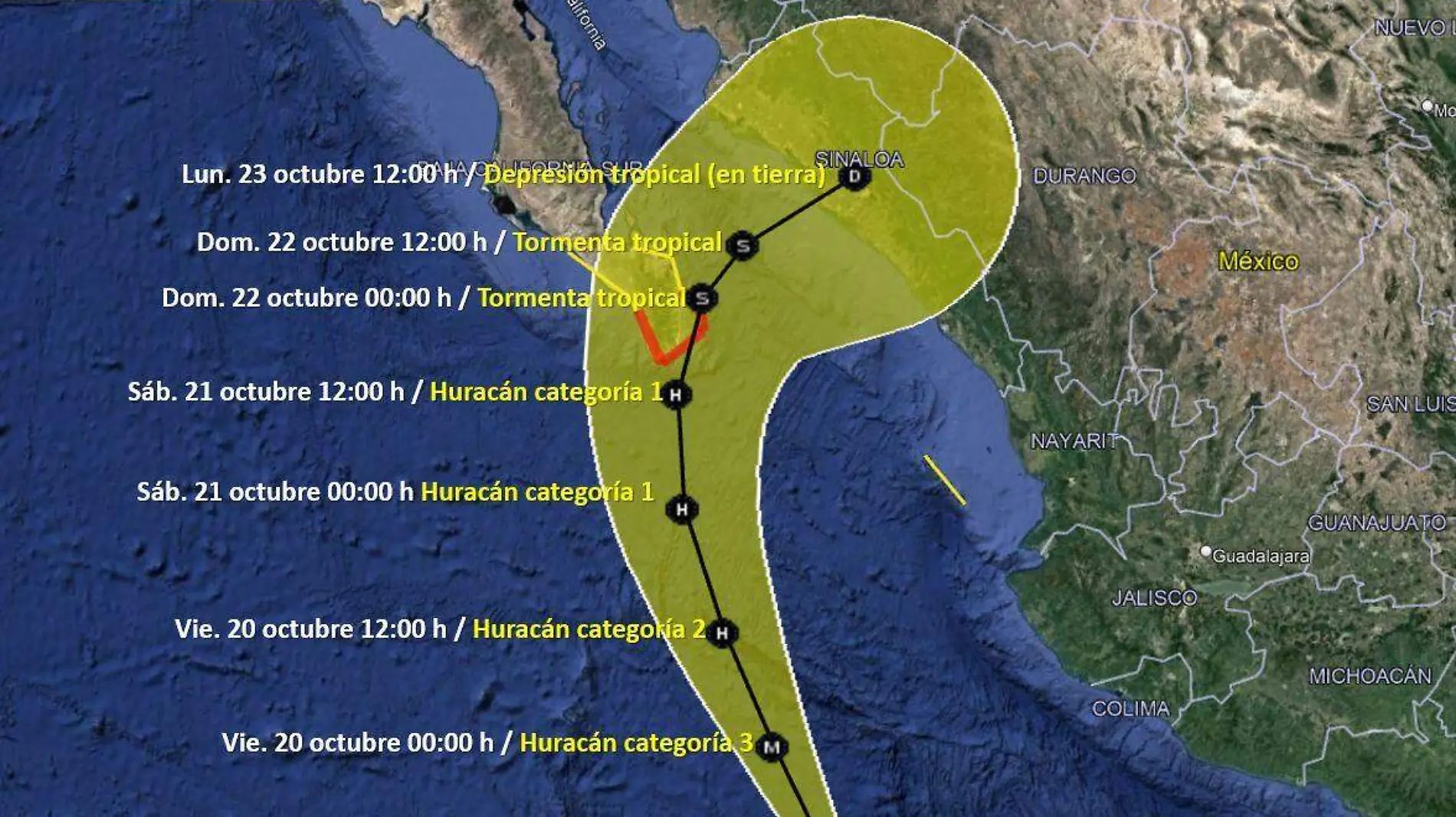 Huracán Norma categoría 3